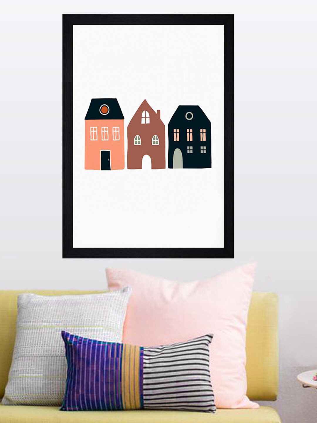 

Gallery99 White & Blue Printed Framed Wall Art