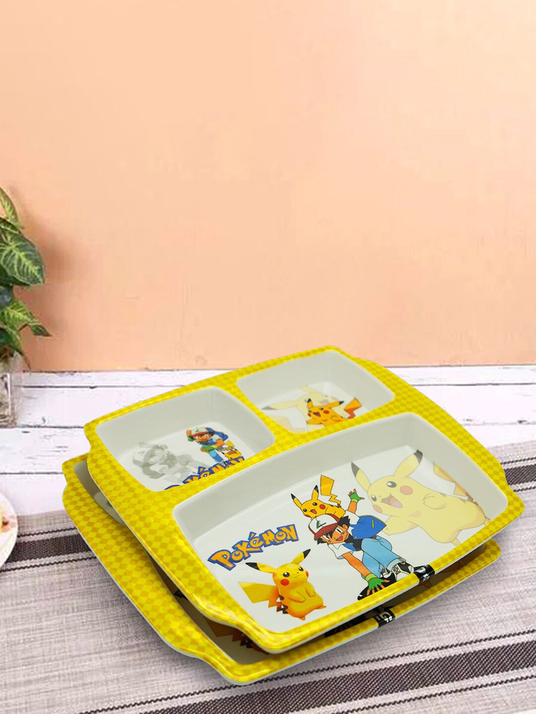 

Gallery99 Set of 6 Pieces Dishwasher And Microwave Safe Printed Melamine Glossy Plate, Yellow