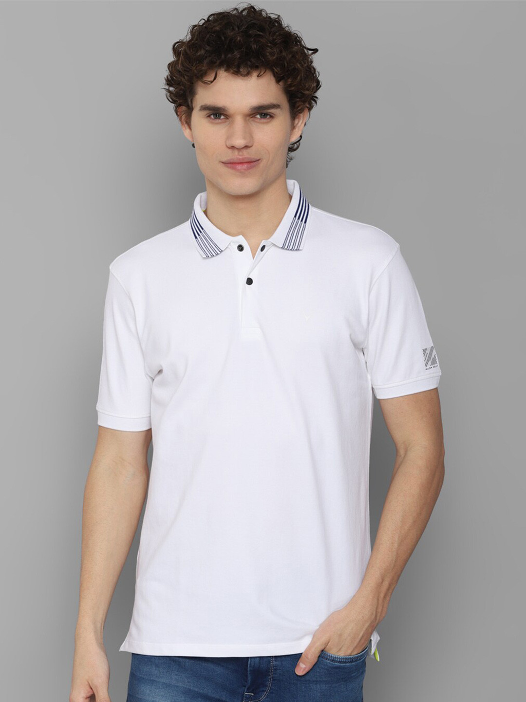 

Allen Solly Men White Polo CollarT-shirt