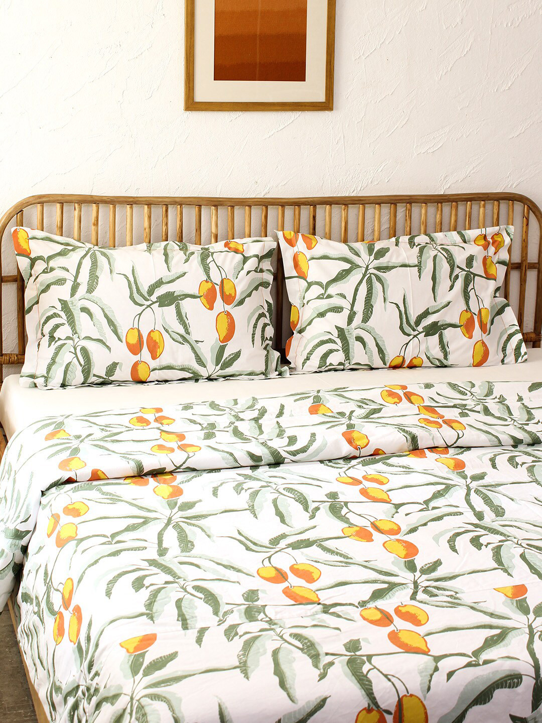 

House This Rust Printed Single Duvet Cover, White