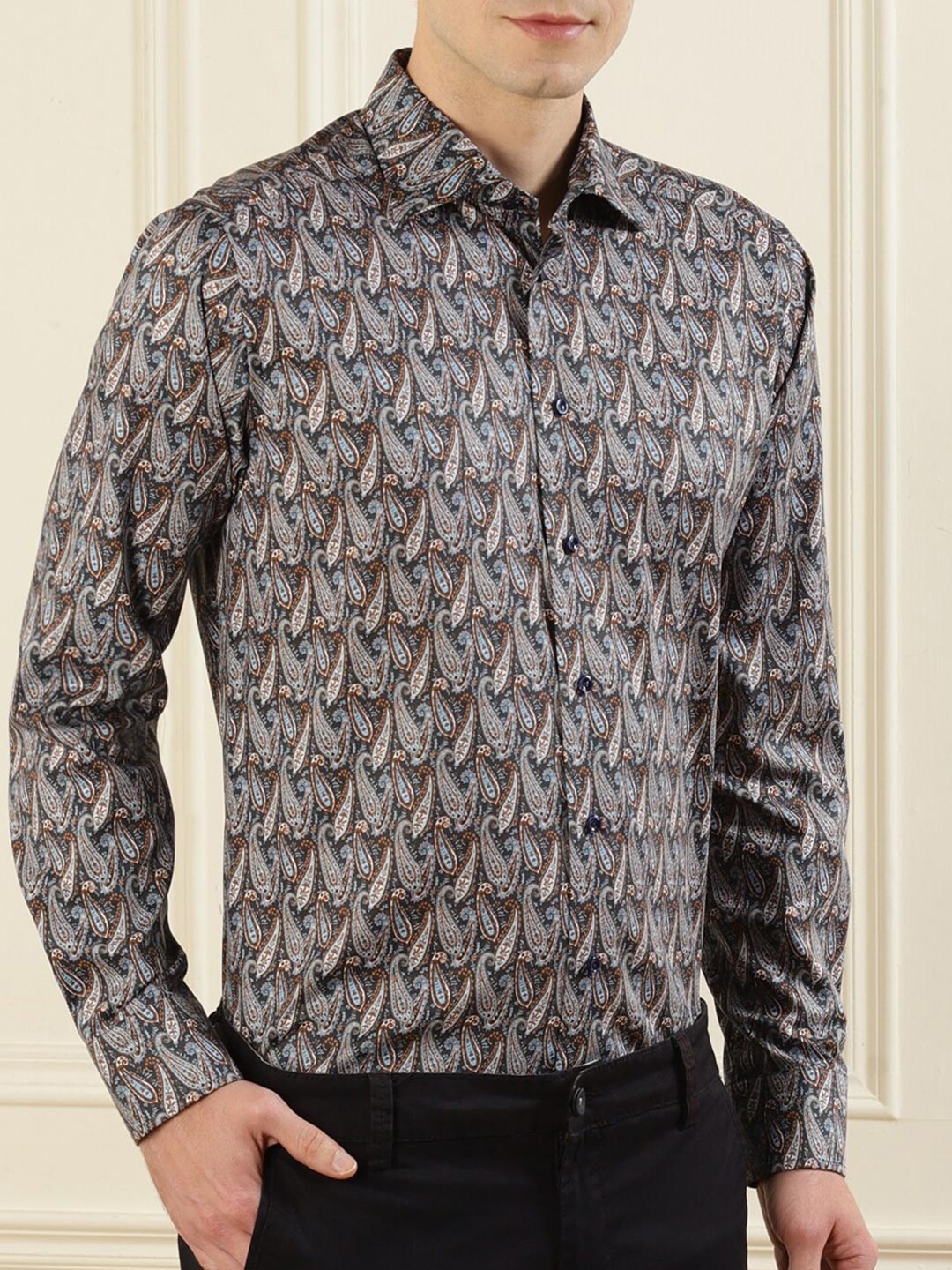 

Eton Men Brown Printed Casual Shirt
