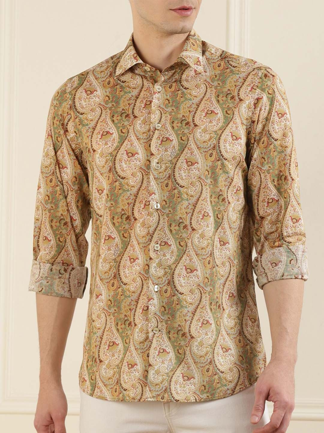 

ETRO Men Beige Ethnic Printed Casual Shirt