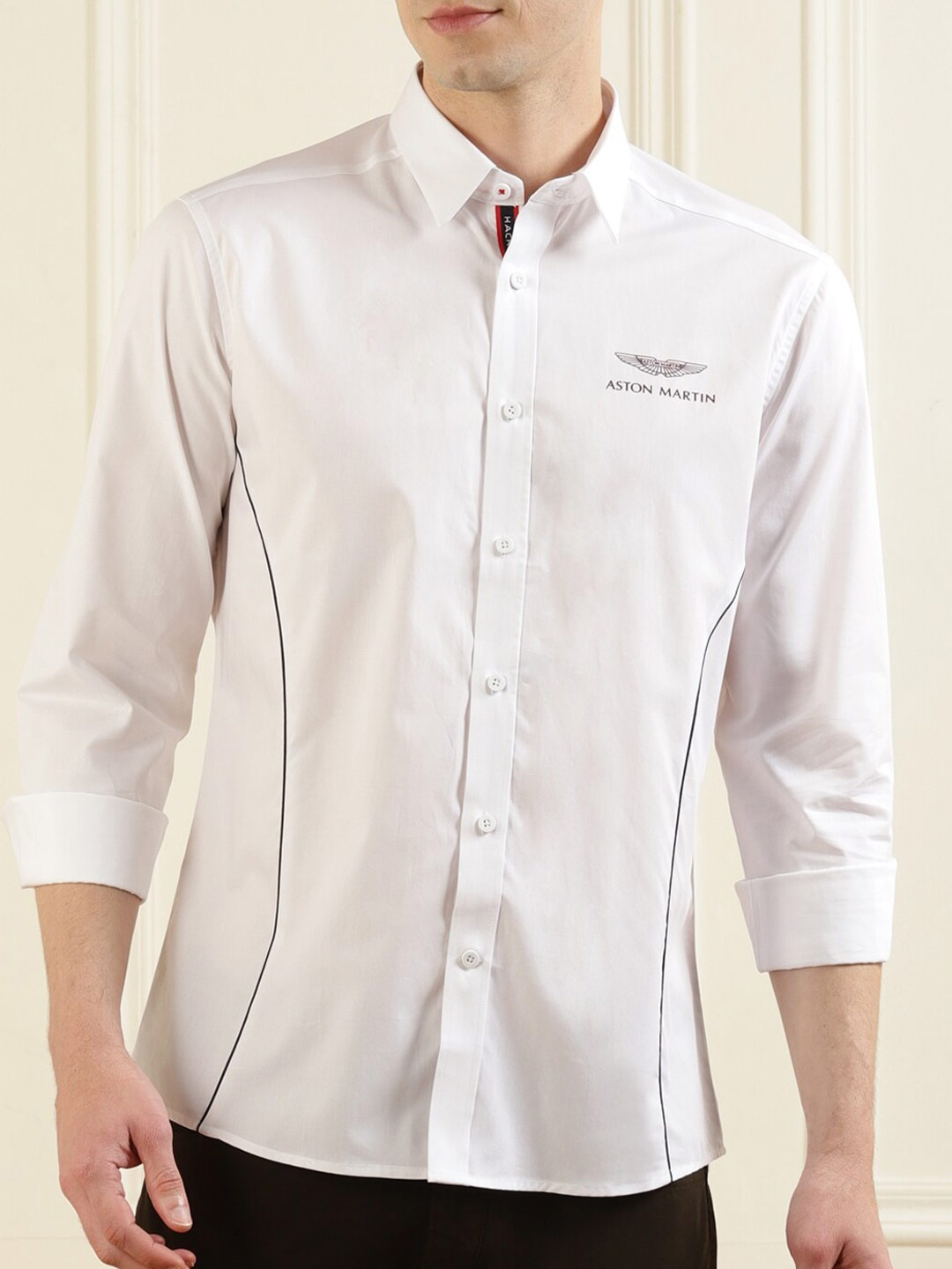 

HACKETT LONDON Men White Typography printed Casual Shirt