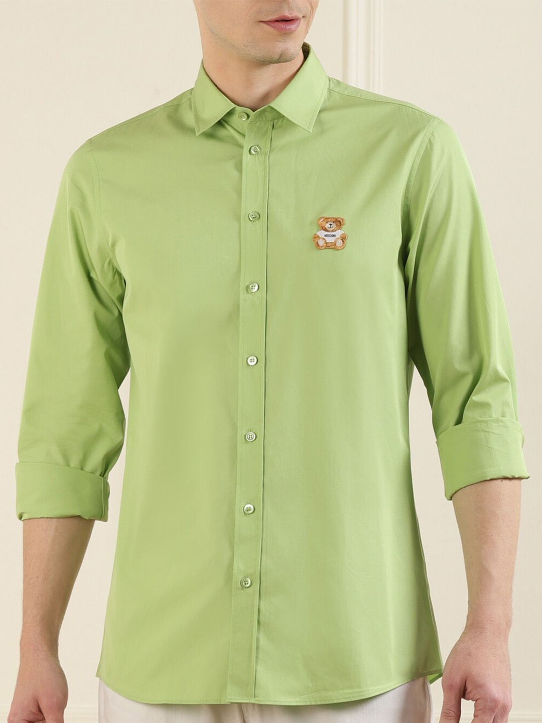 

MOSCHINO COUTURE Men Green Casual Shirt