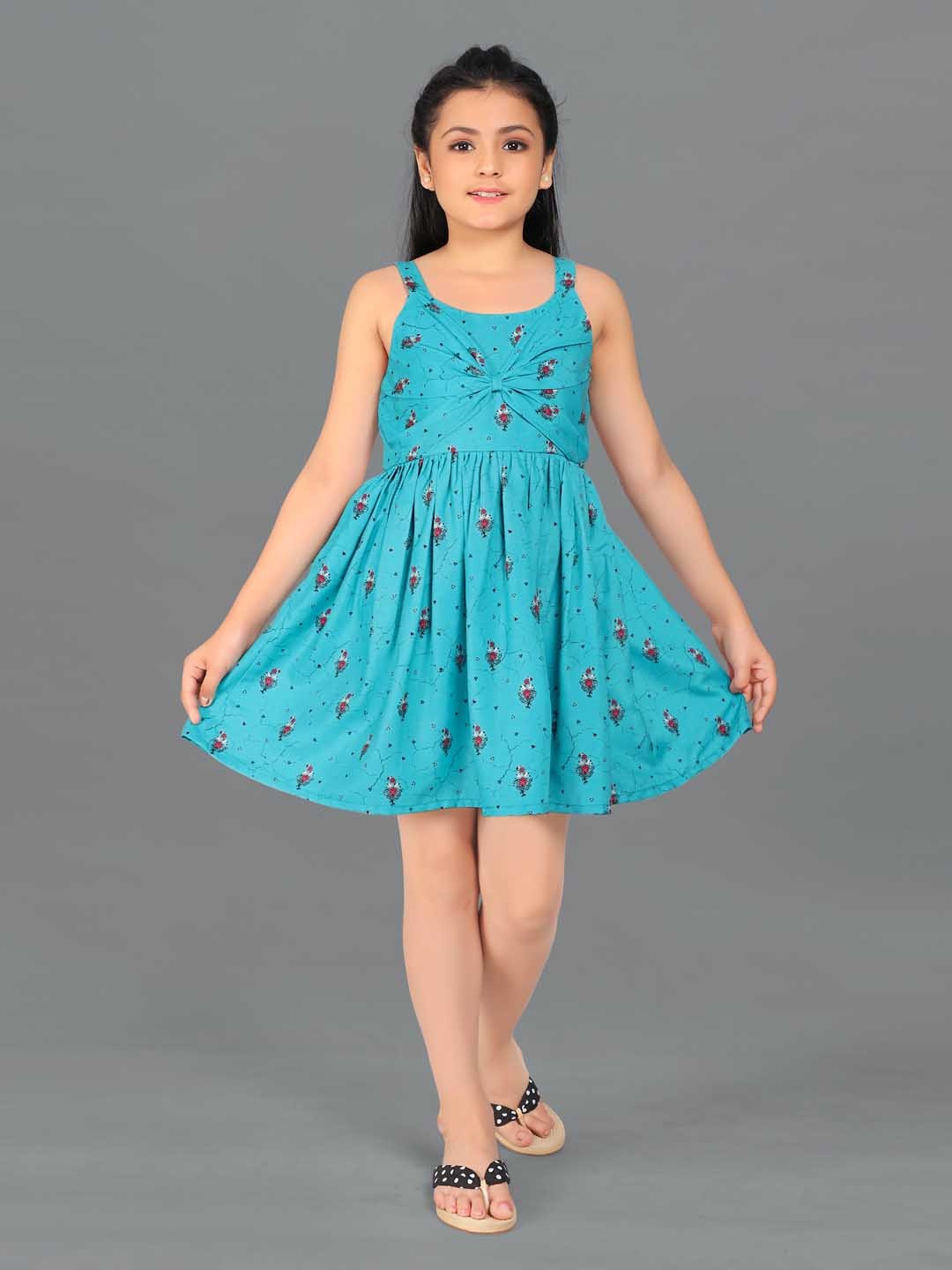 

FASHION DREAM Teal Floral Dress