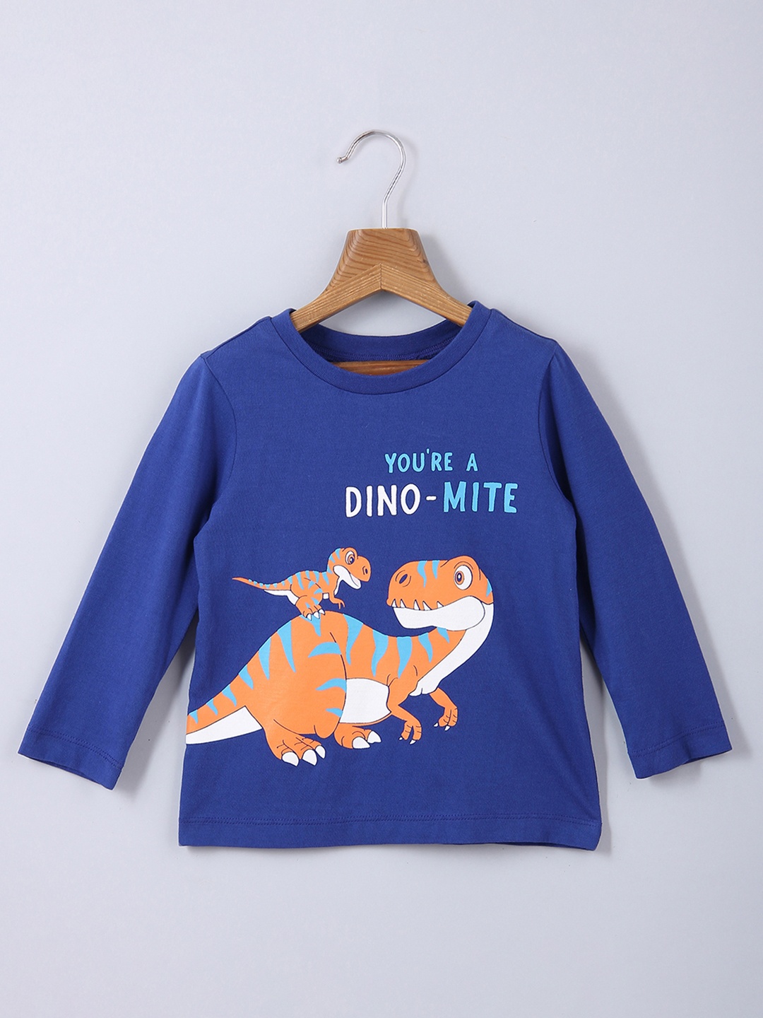 

Beebay Boys Blue Printed Applique T-shirt