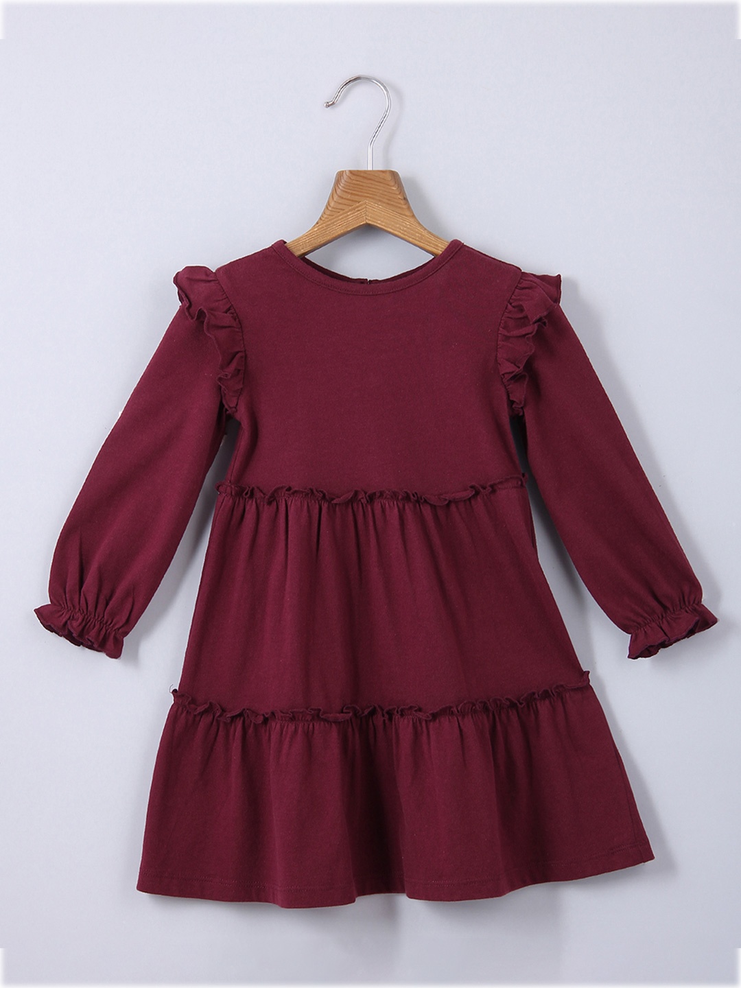 

Beebay Burgundy A-Line Dress