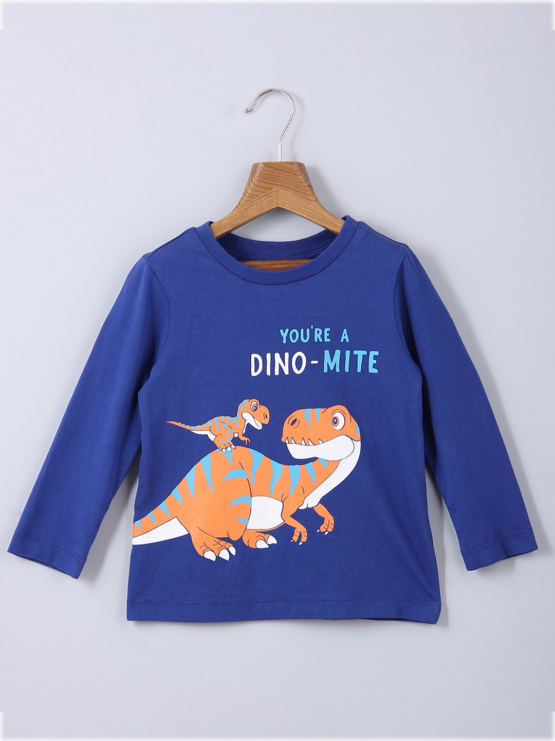 

Beebay Boys Blue Printed Cotton T-shirt