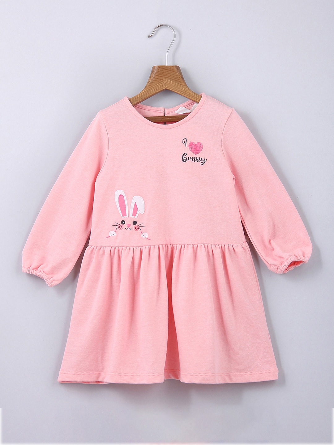 

Beebay Kids Pink A-Line Applique Dress