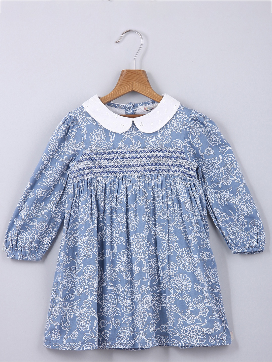 

Beebay Blue Floral A-Line Dress