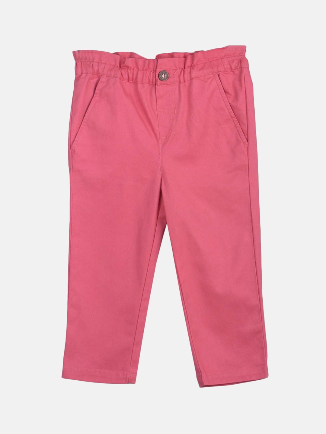 

Beebay Kids Girls Pink Cotton Twill Trousers