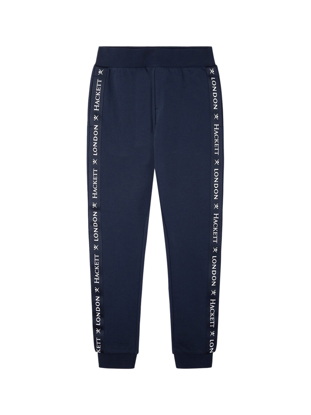 

HACKETT LONDON Boys Navy Blue Solid Cotton Joggers