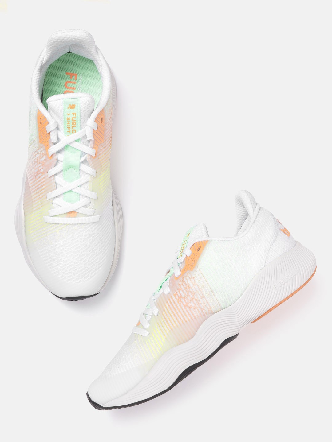 

New Balance Women White Running Shoes