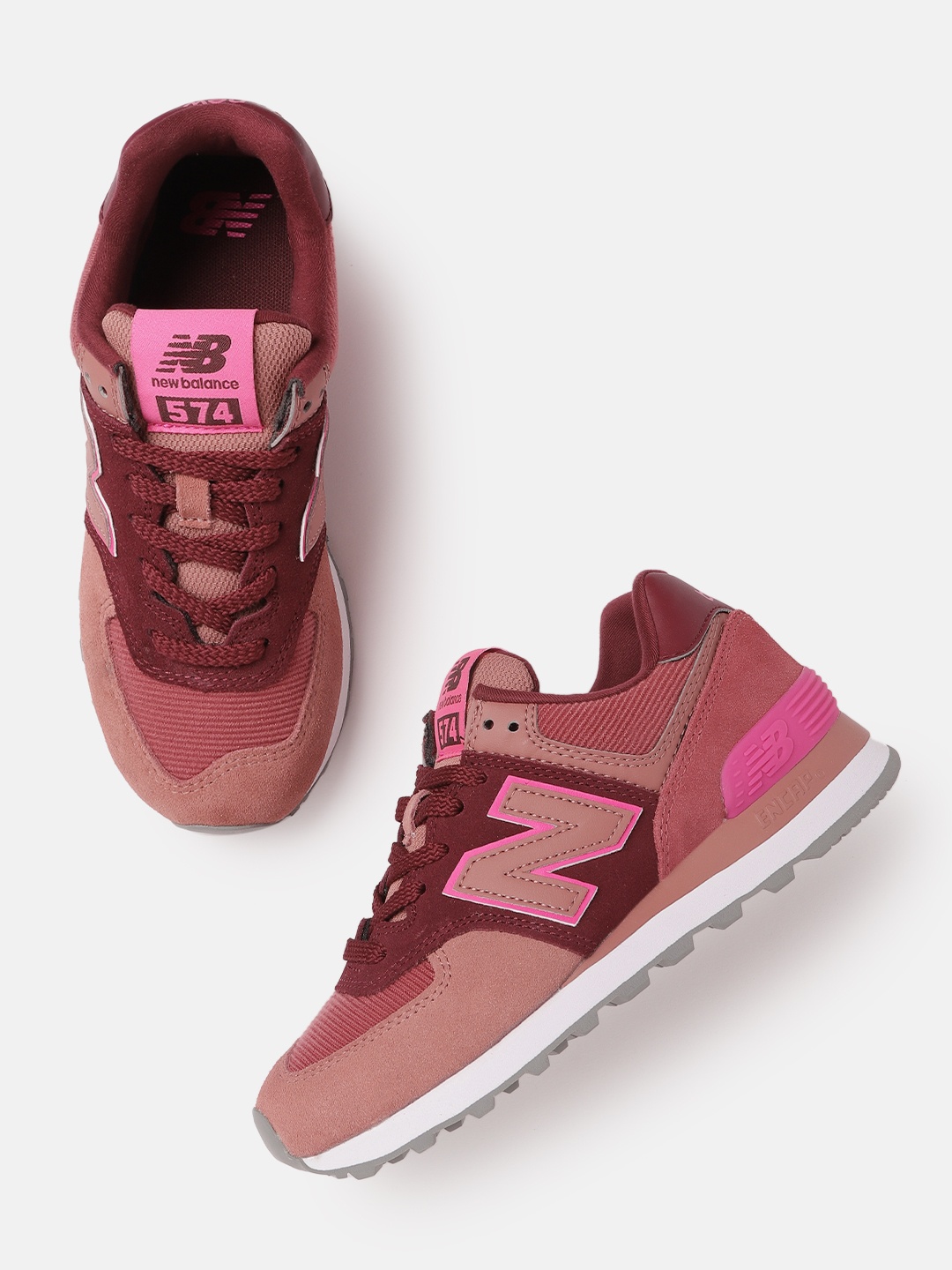 

New Balance Women Pink Colourblocked Sneakers