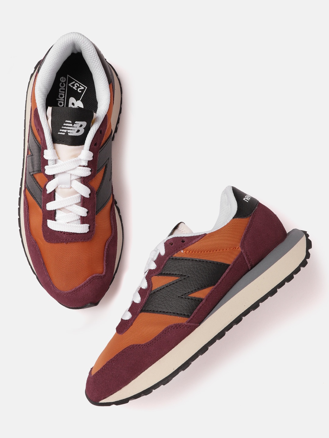 

New Balance Women Orange Colourblocked Sneakers