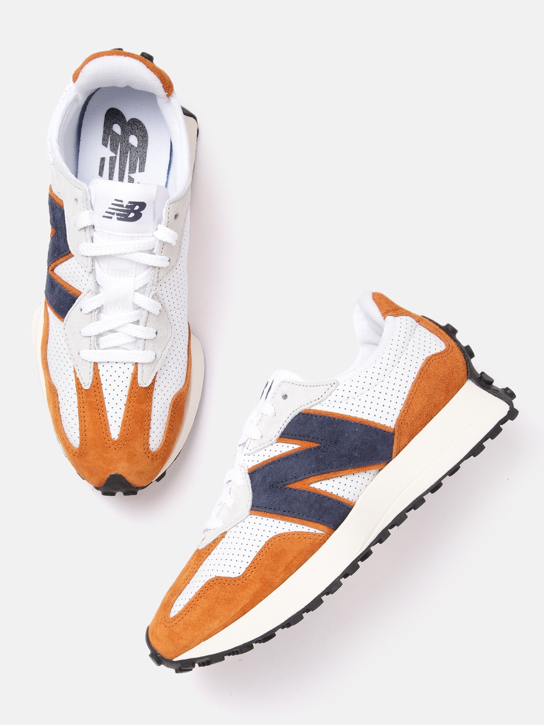 

New Balance Men Colourblocked & Perforated Driving Shoes, White