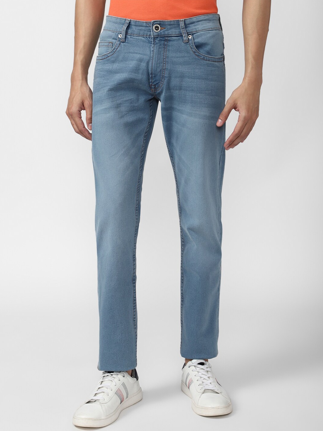 

Peter England Casuals Men Blue Clean look Slim Fit Light Fade Jeans