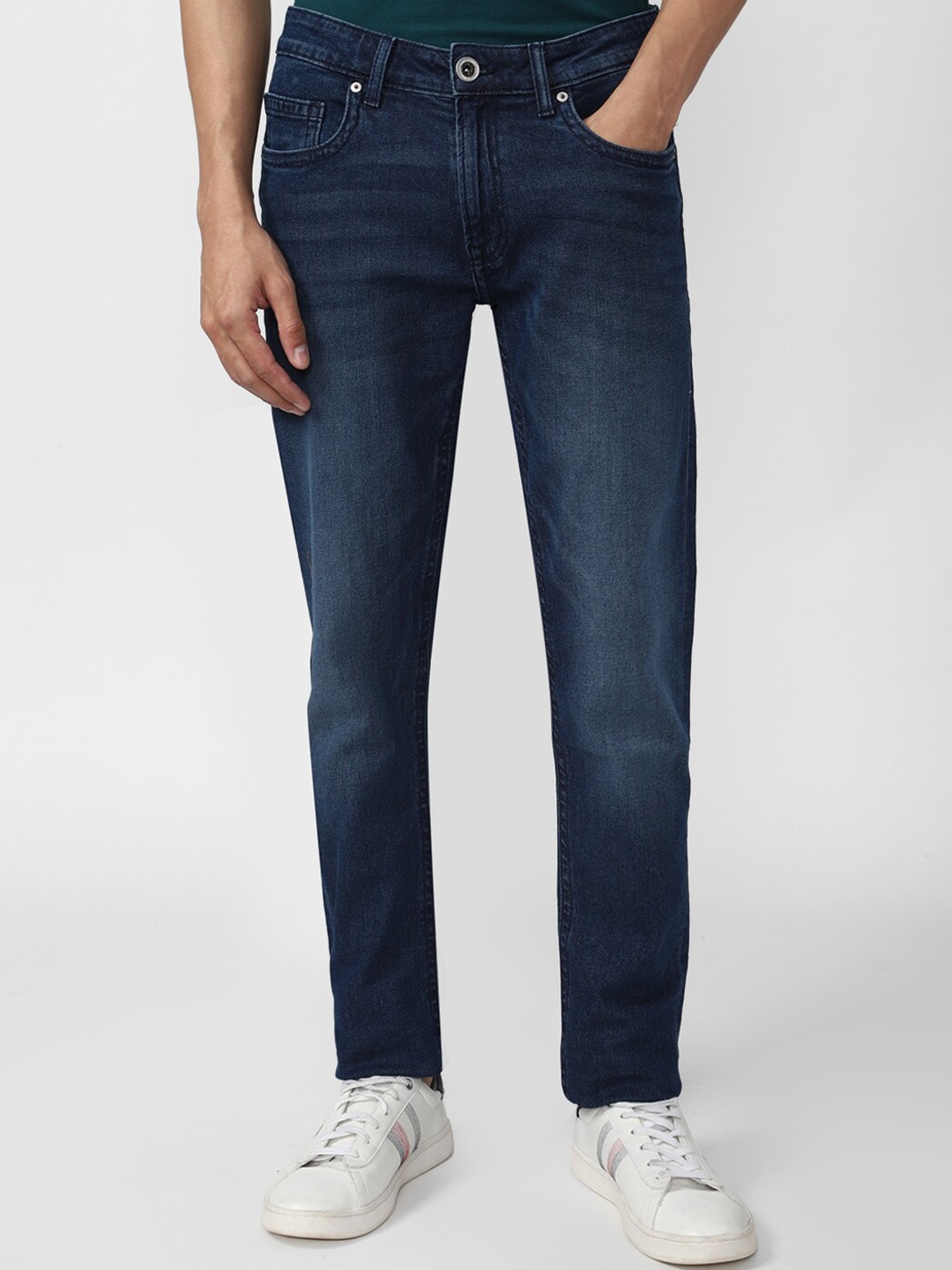 

Peter England Casuals Men Navy Blue Slim Fit Light Fade Jeans