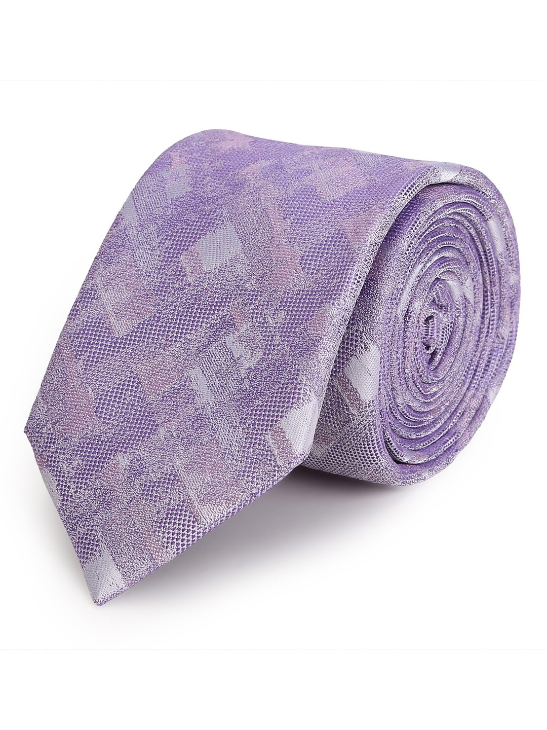 

Ted Baker Men Purple & White Woven Design Broad Tie