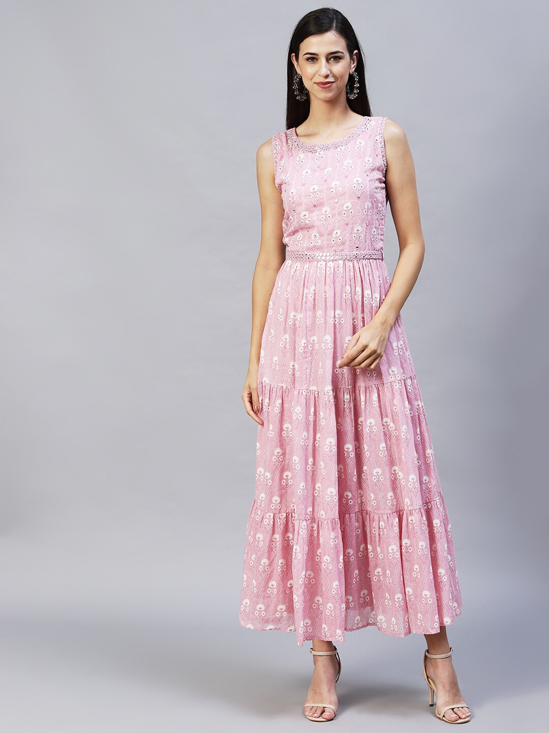 

FASHOR Pink Floral Maxi Dress