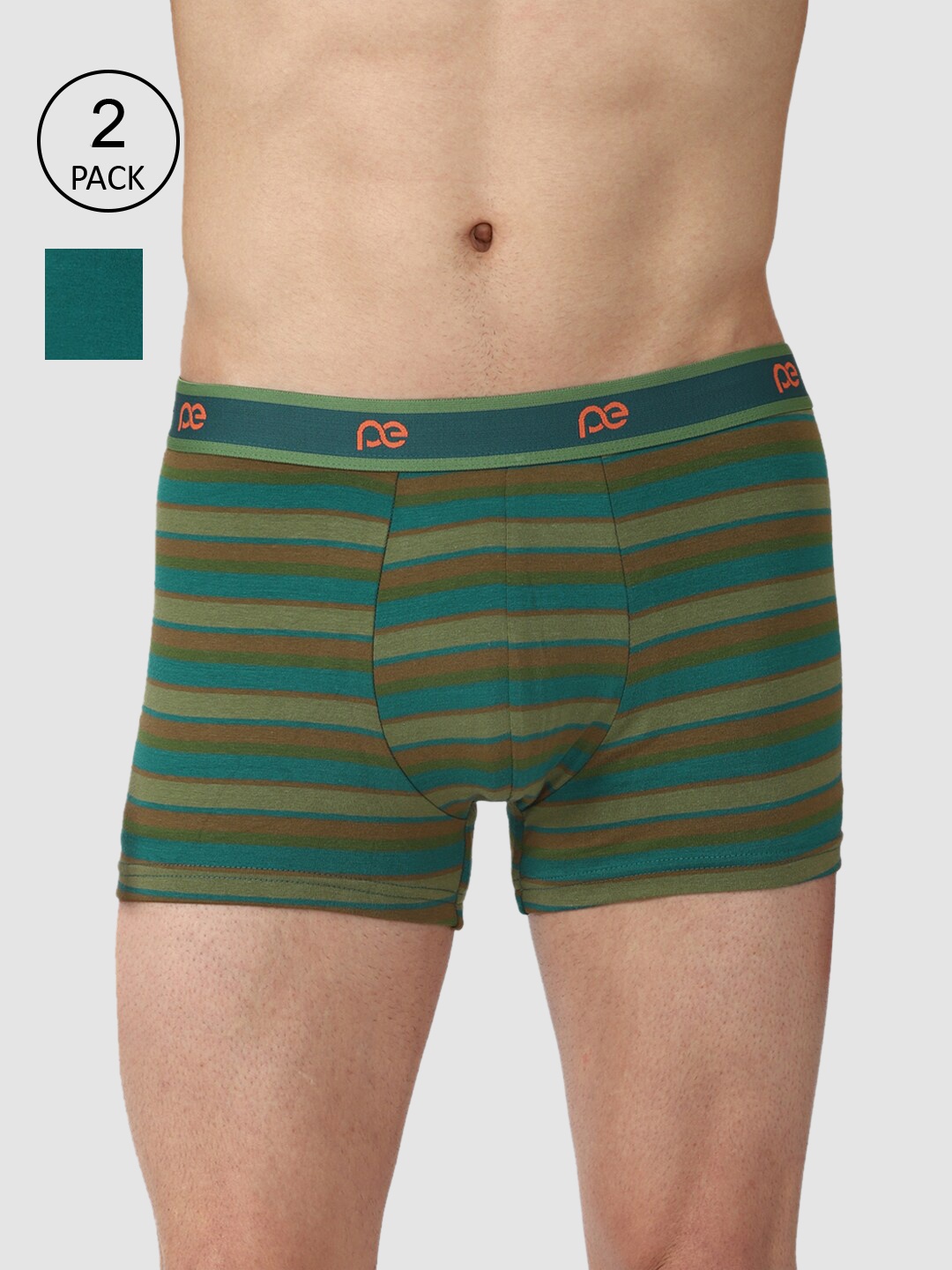 

Peter England Men Pack Of 2 Printed Trunk PETRMRGP057983, Green