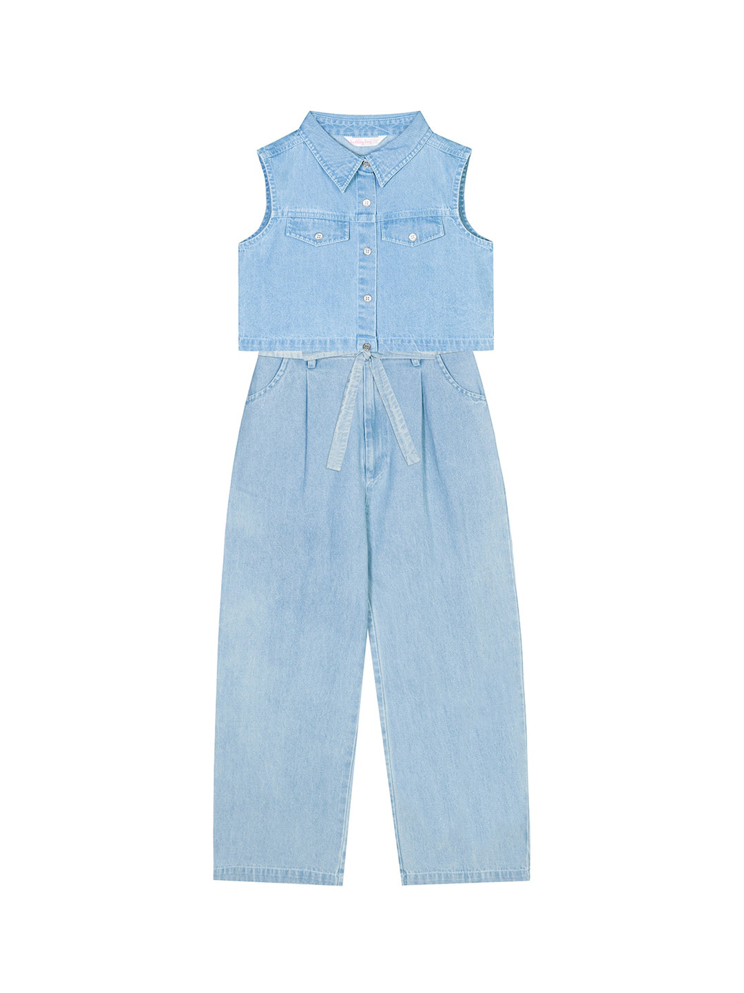 

Budding Bees Girls Blue Shirt with Trousers