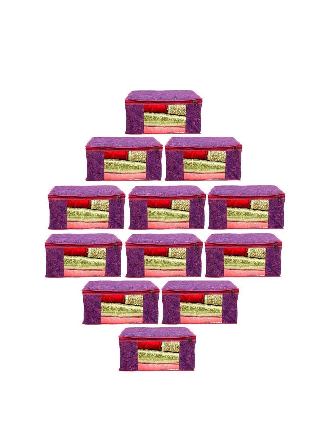 

Home Fresh Set Of 12 Pink Printed Organisers