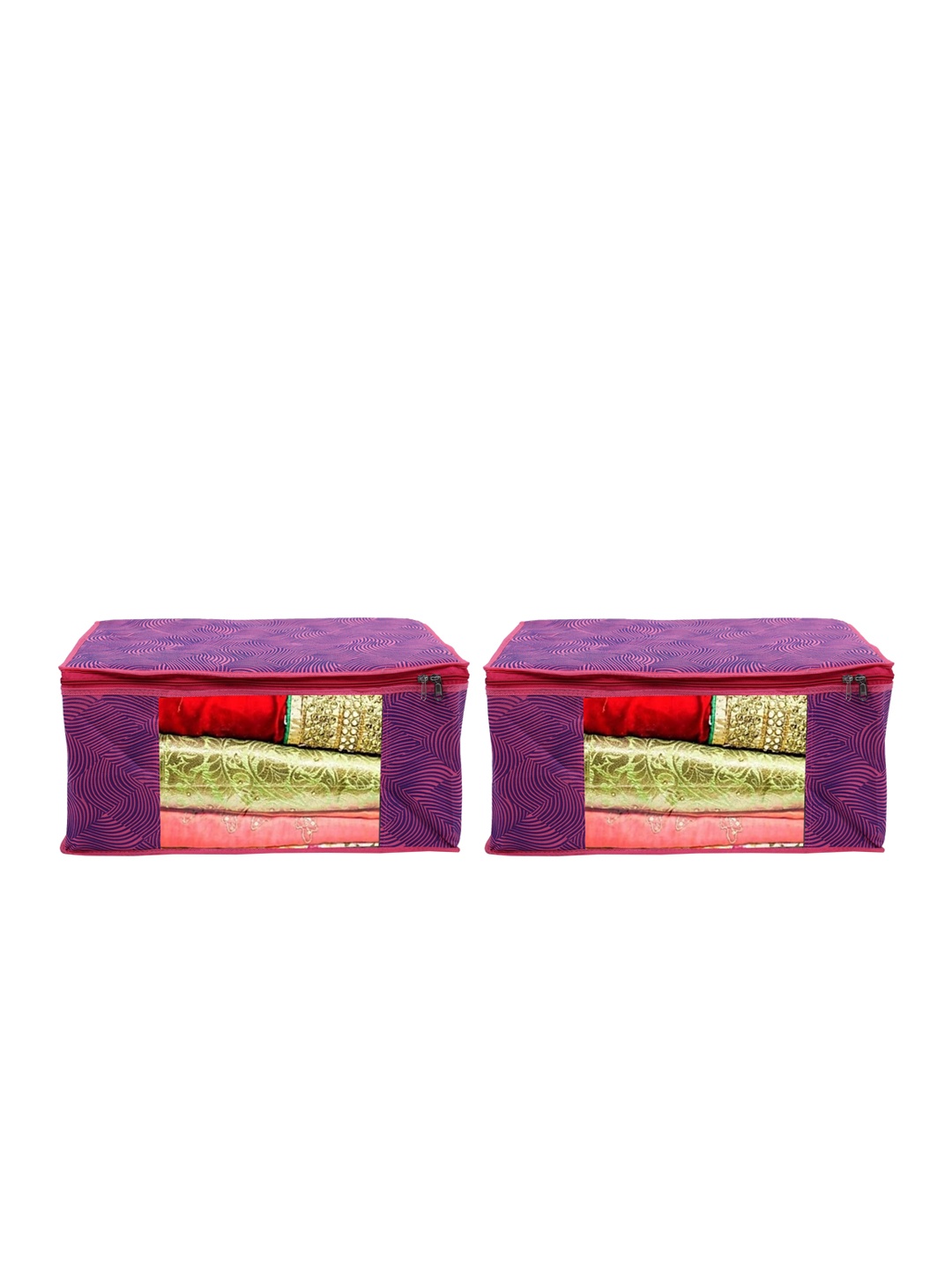 

Home Fresh Set Of 2 Printed Organisers, Pink