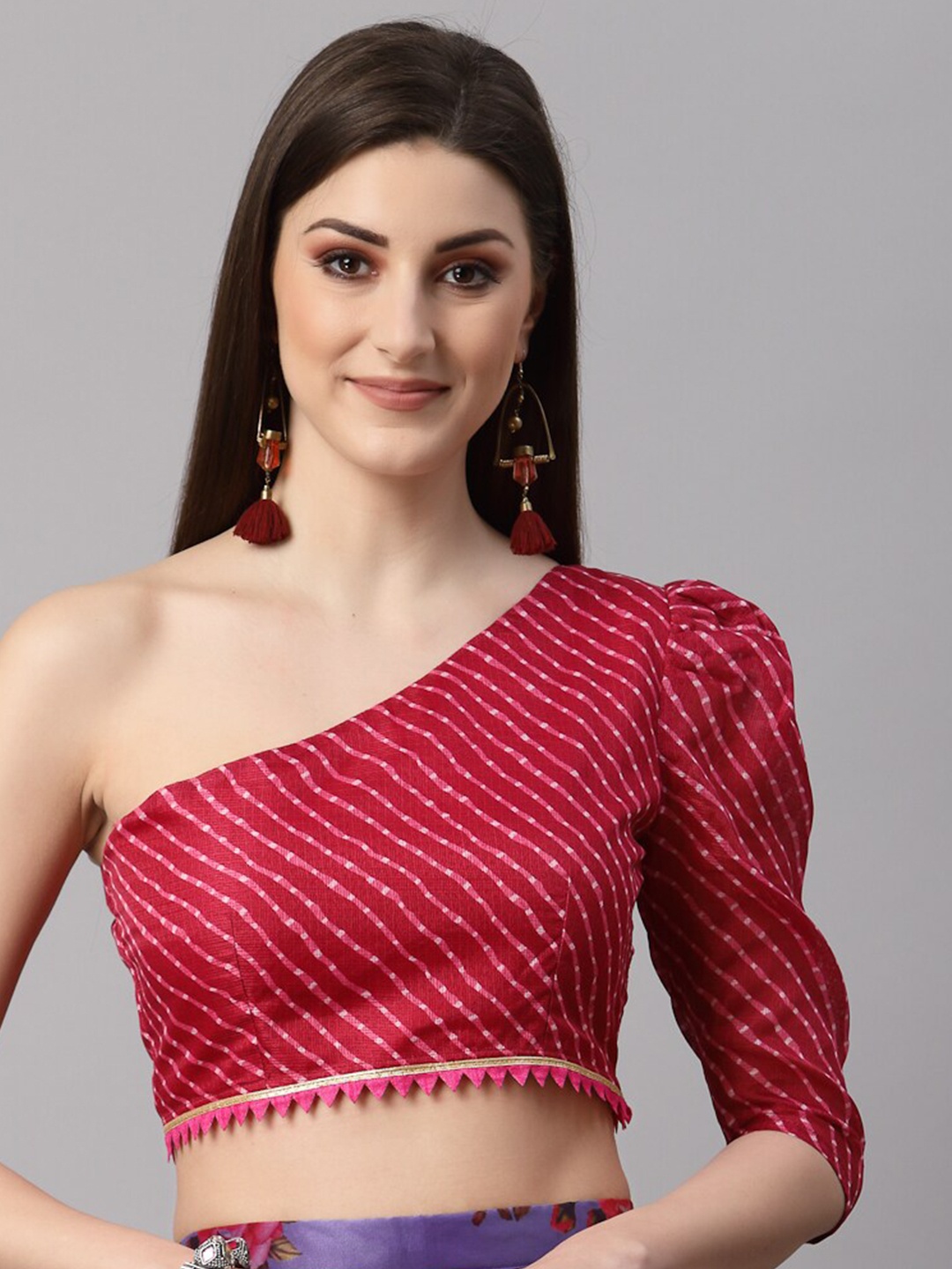 

NEUDIS Women Maroon Printed Crop Top