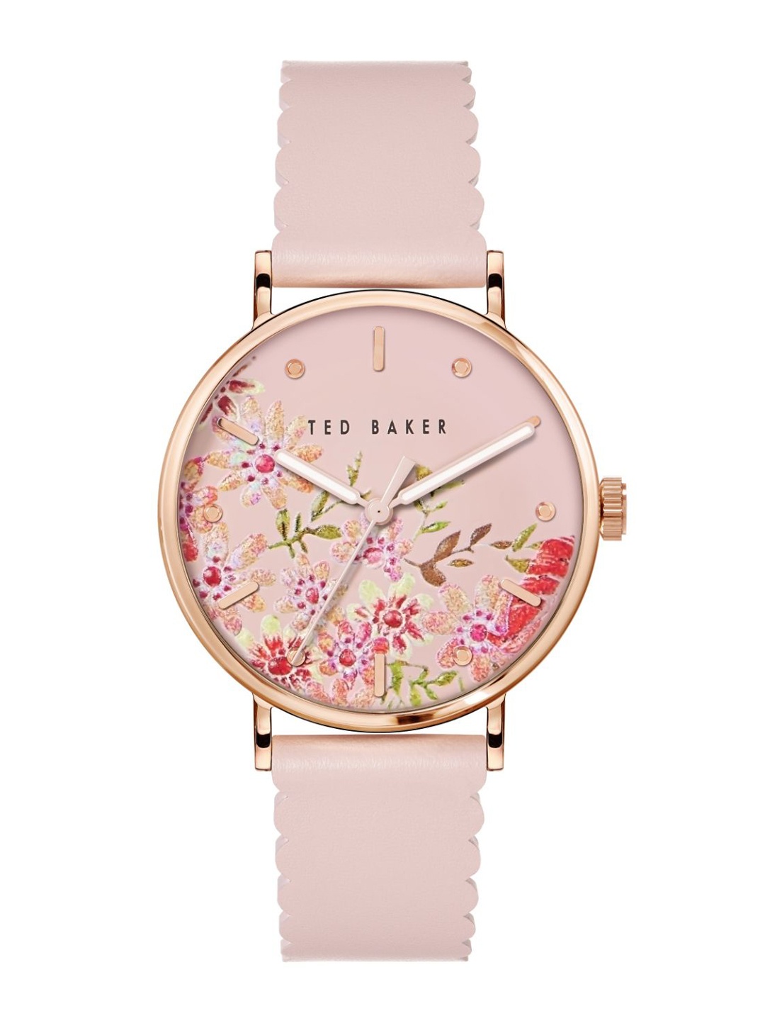 

Ted Baker Women Pink Printed Dial & Pink Leather Straps Analogue Watch