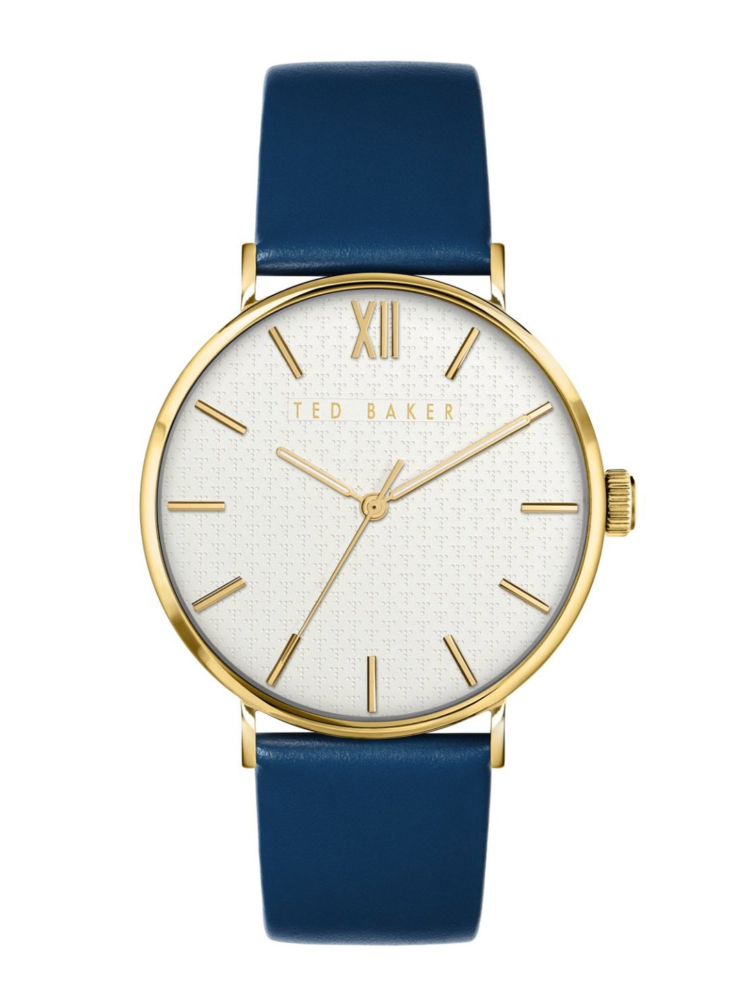 

Ted Baker Men White Dial & Blue Leather Straps Analogue Watch