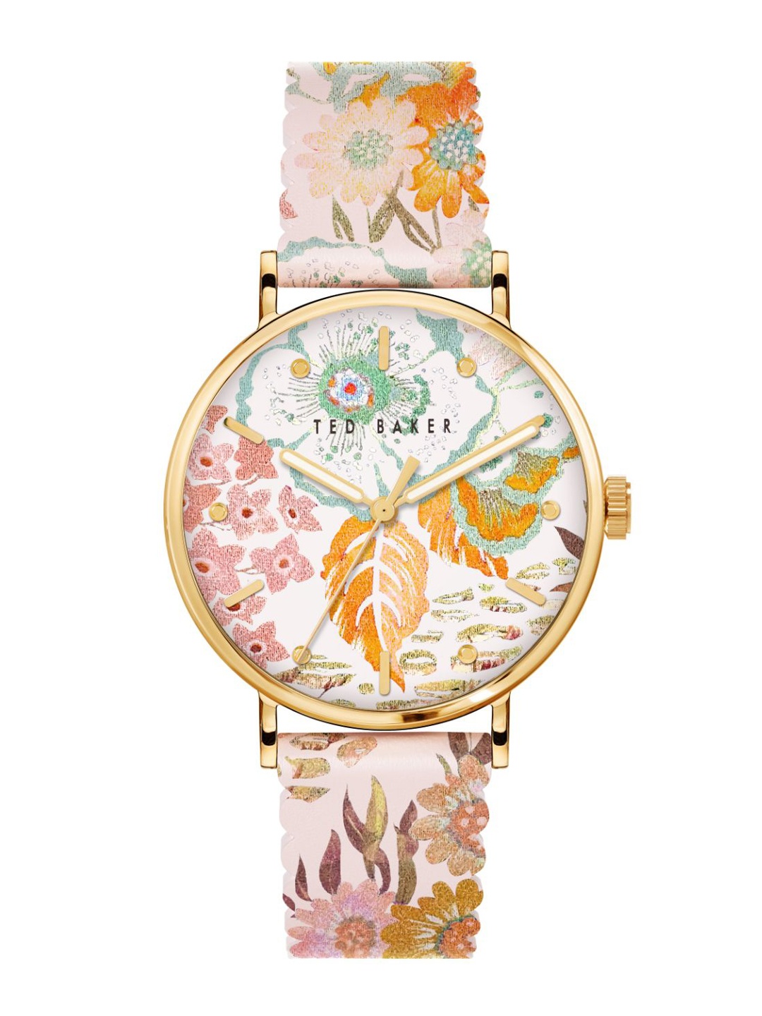 

Ted Baker Women Multicoloured Printed Dial & Multicoloured Embellished Straps Analogue Watch, White
