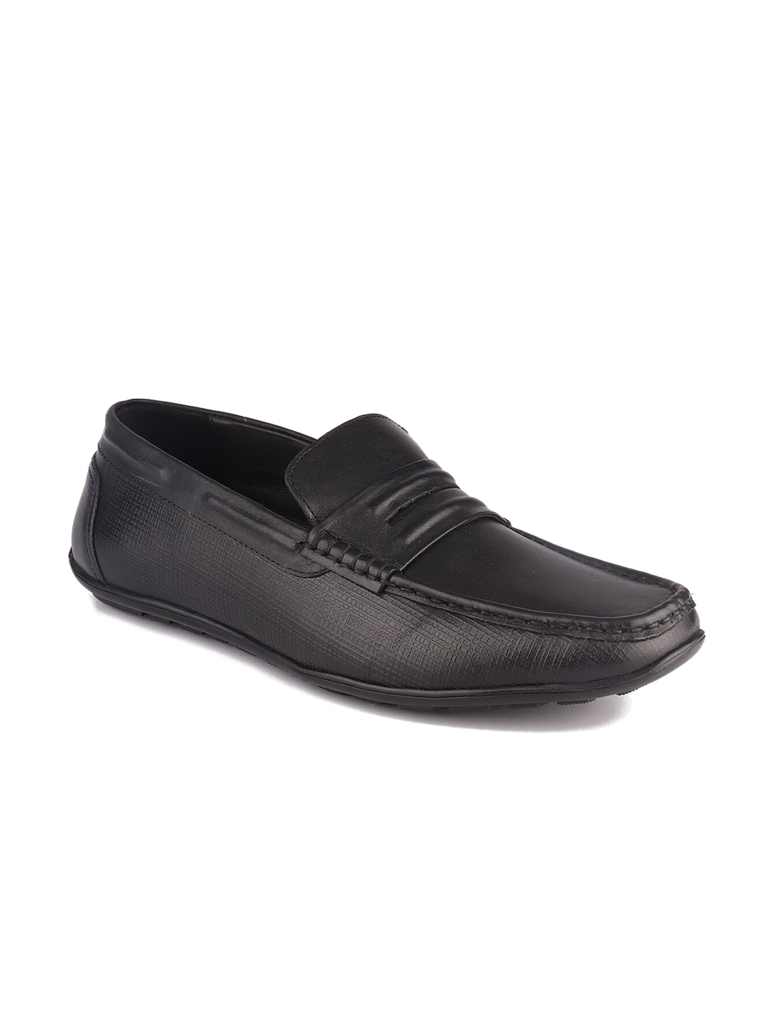 

TOP BRASS Men Black Solid Loafer Formal Shoes TB1042 001-Black