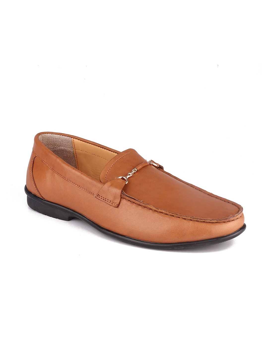 

TOP BRASS Men Tan Solid Formal Loafers