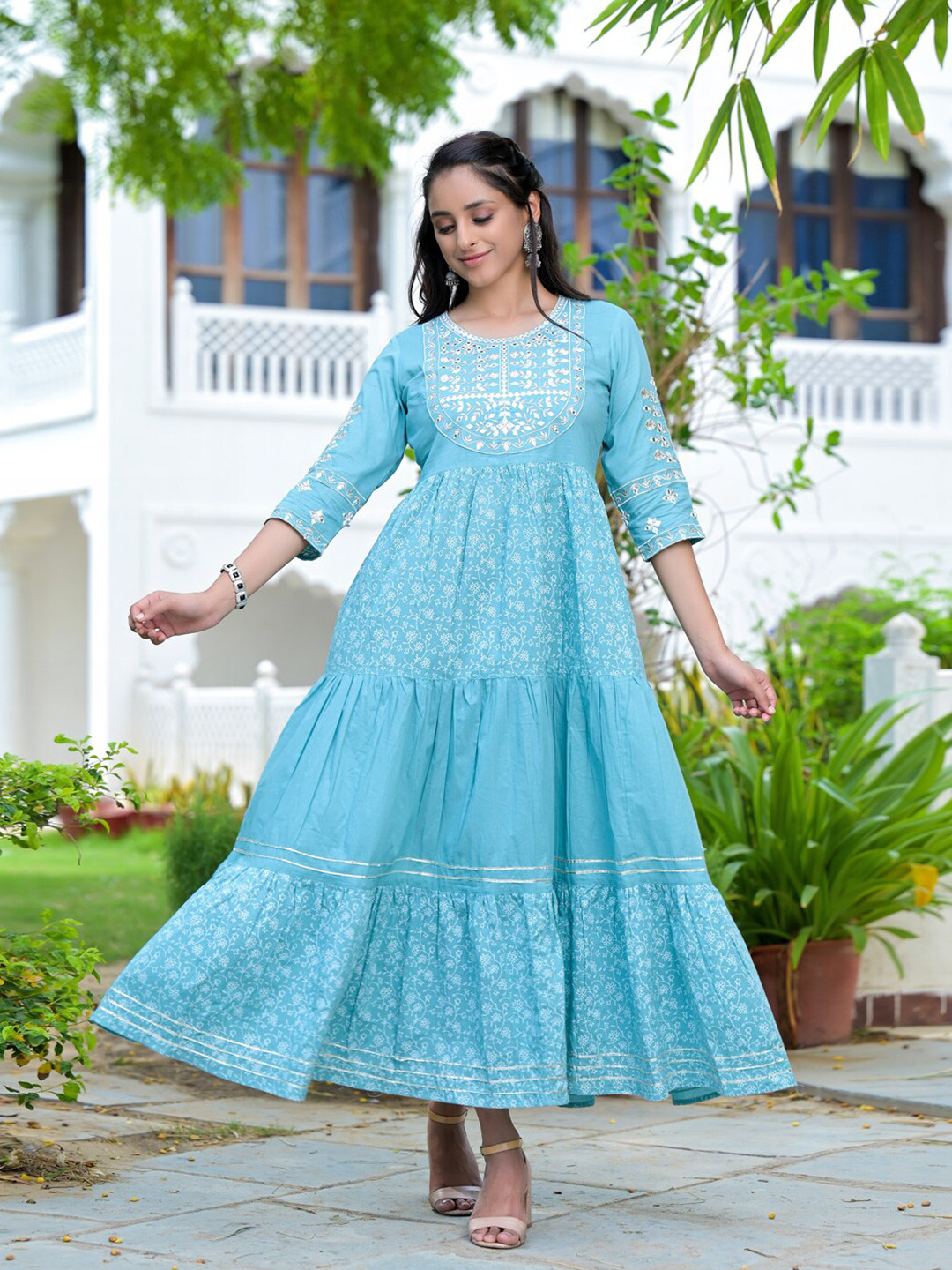 

Yufta Blue Floral Maxi Dress