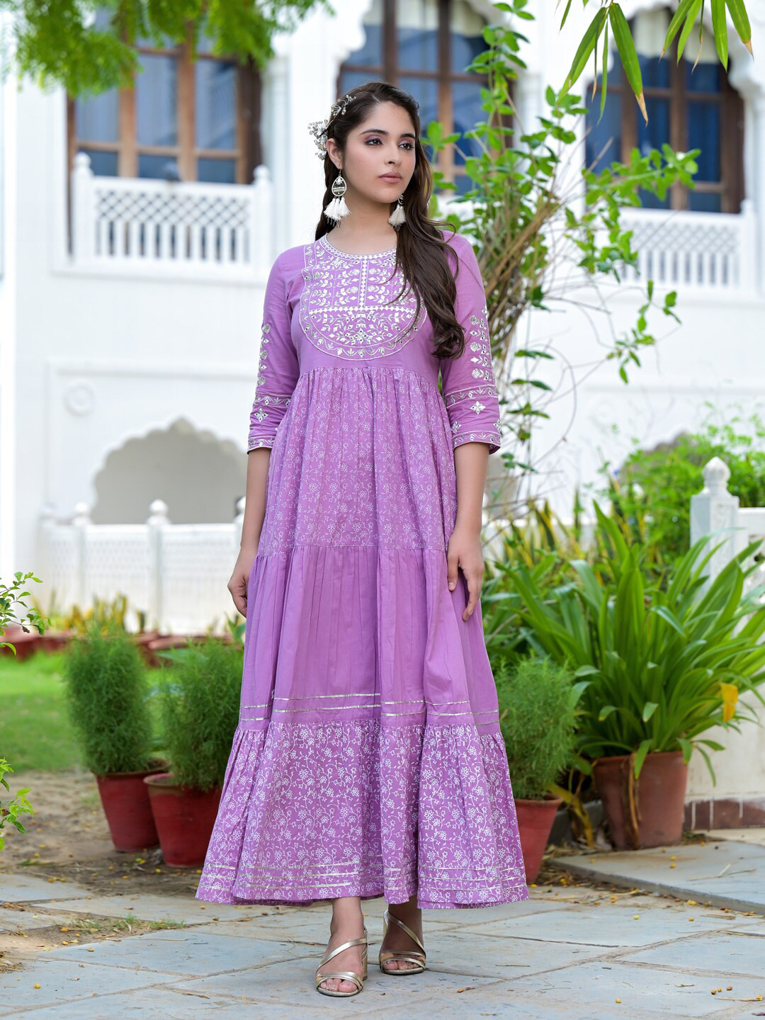 

Yufta Lavender A-Line Maxi Dress