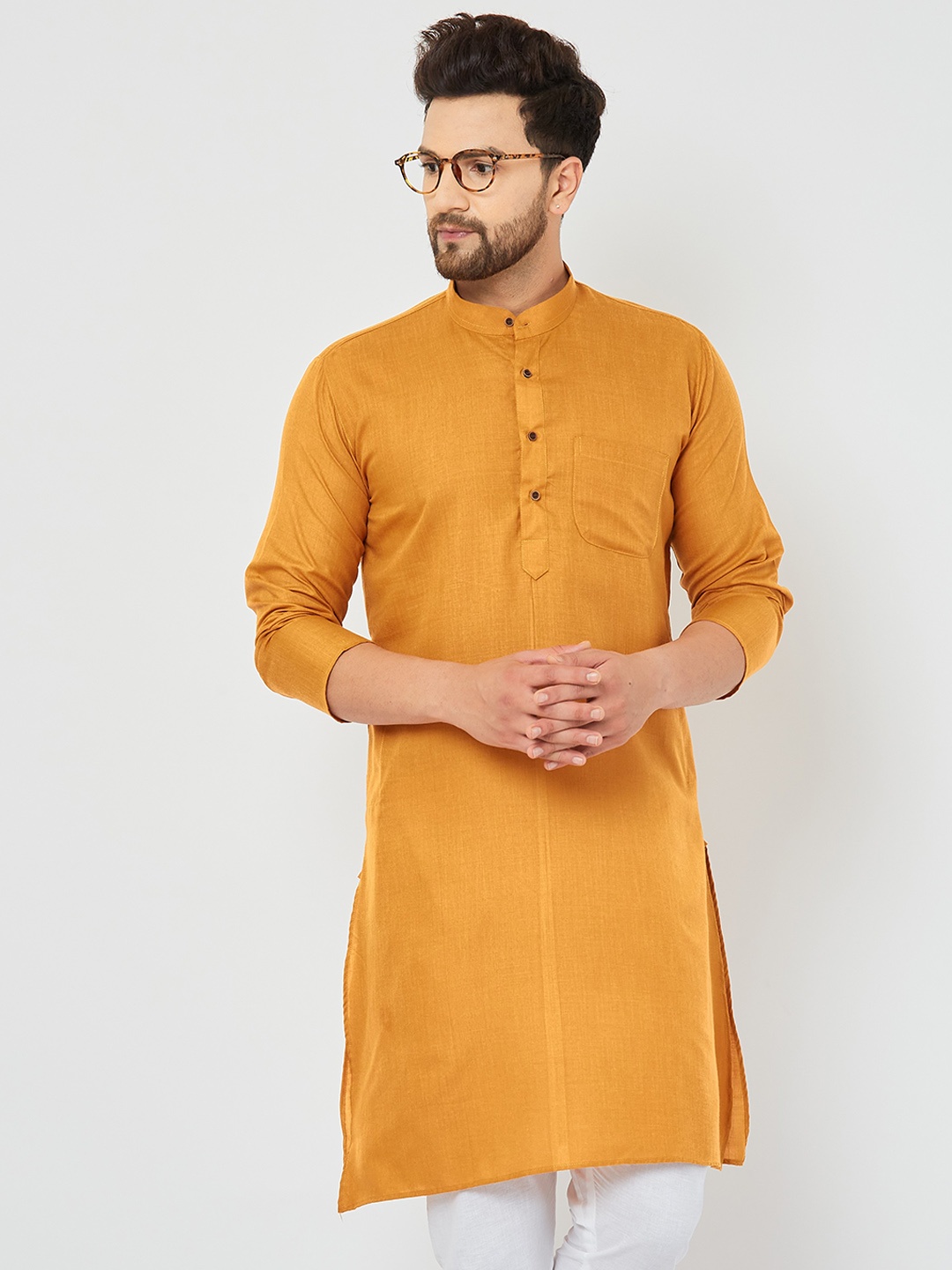 

Armaan Ethnic Men Mustard Yellow Kurta