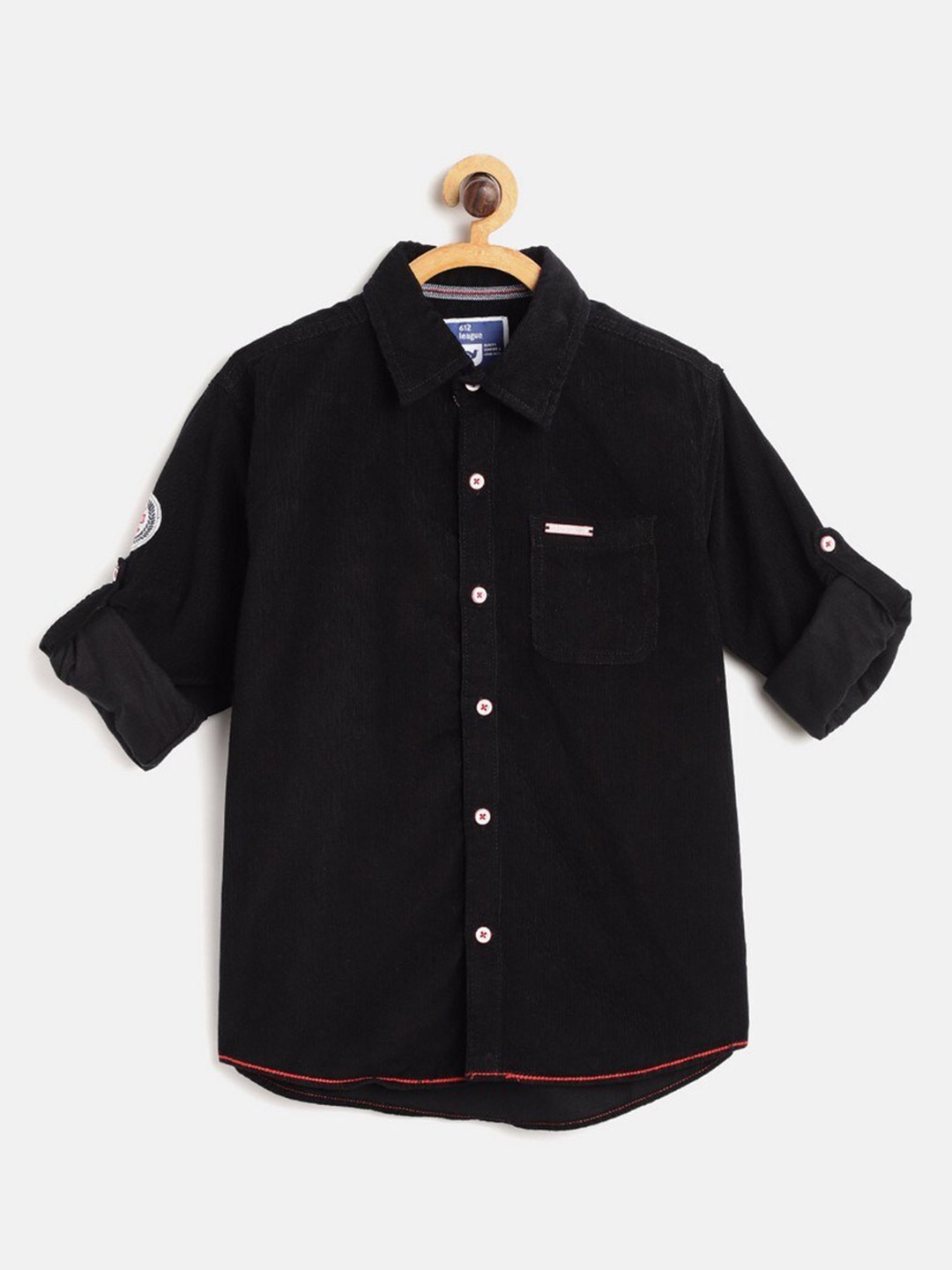 

612League Boys Black Classic Casual Shirt