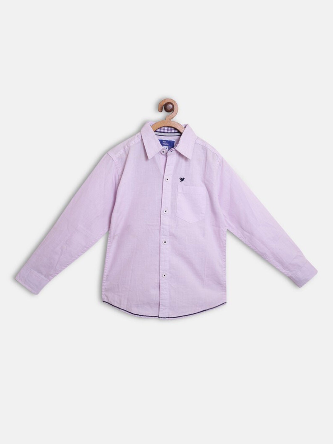 

612League Boys Purple Classic Printed Casual Shirt