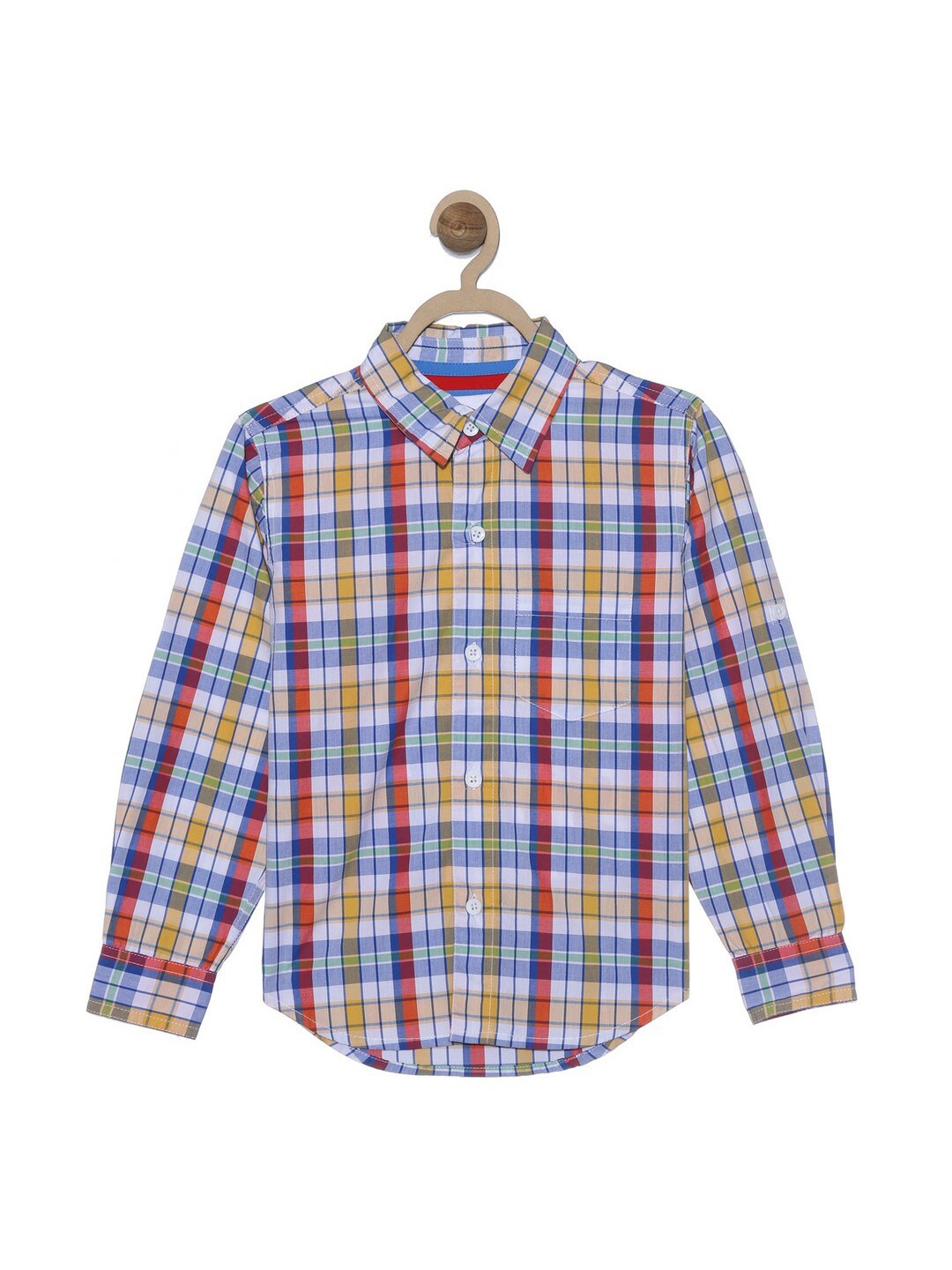 

612League Boys White Classic Tartan Checks Checked Casual Shirt
