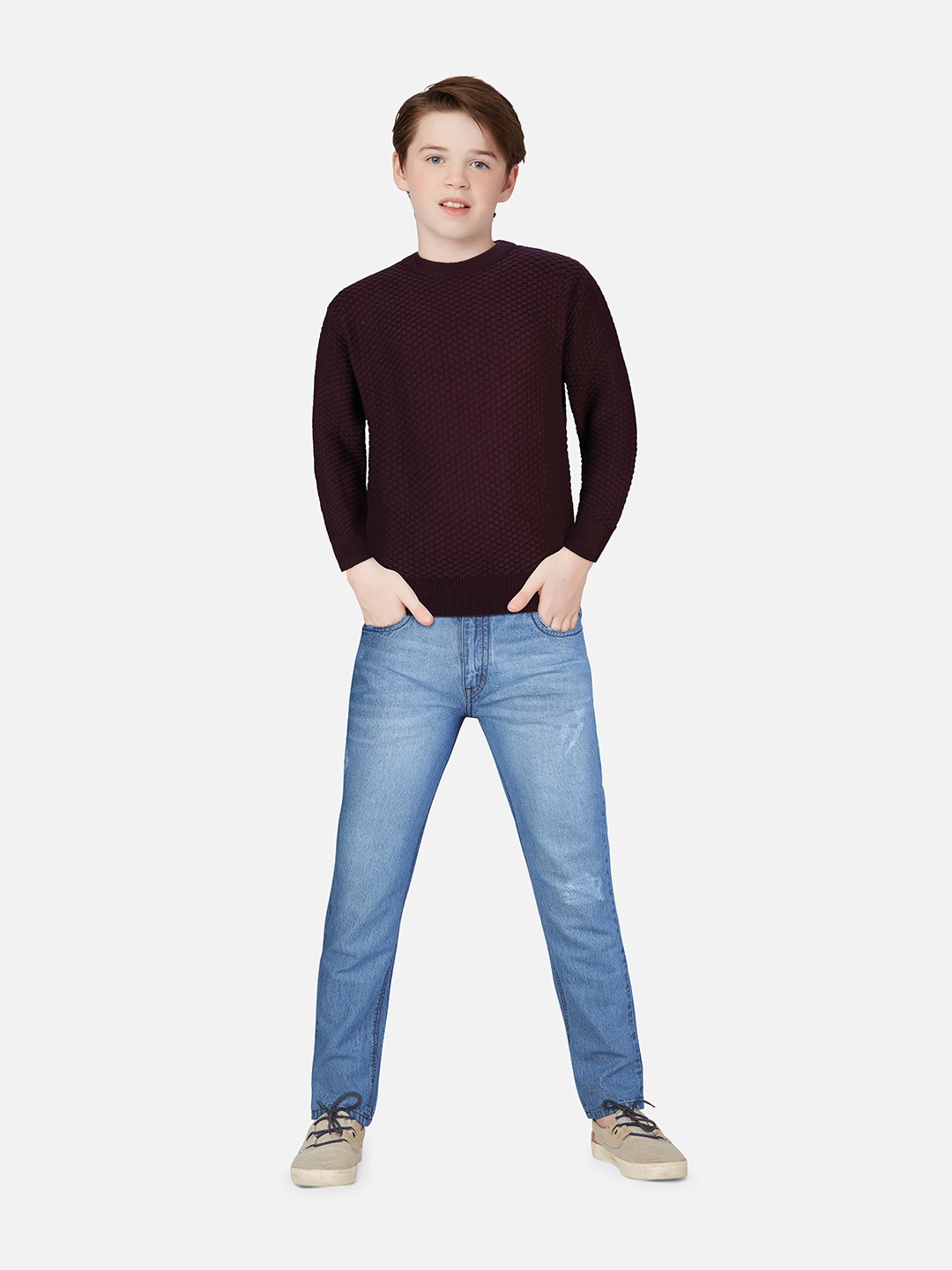 

Gini and Jony Boys Maroon Pullover