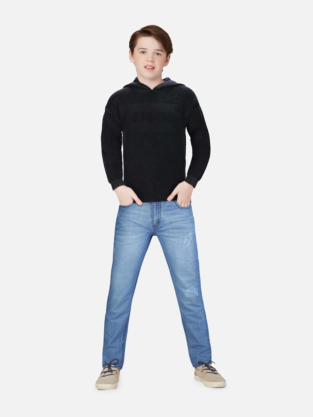 

Gini and Jony Boys Black Cable Knit Pullover