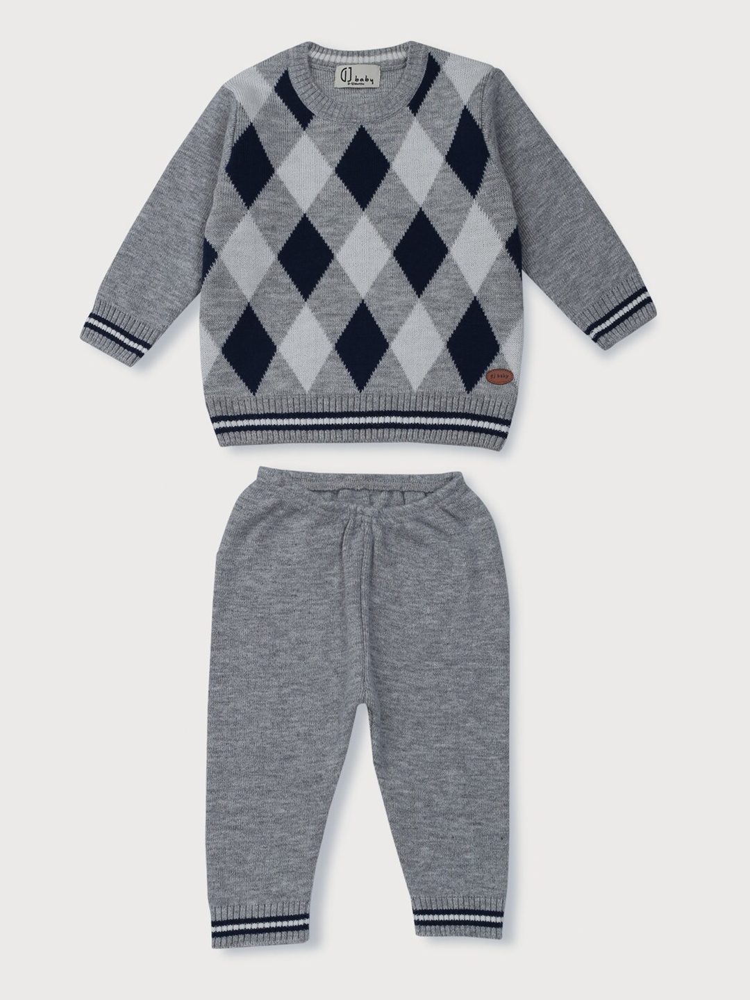 

Gini and Jony Boys Grey & Black Printed Cardigan