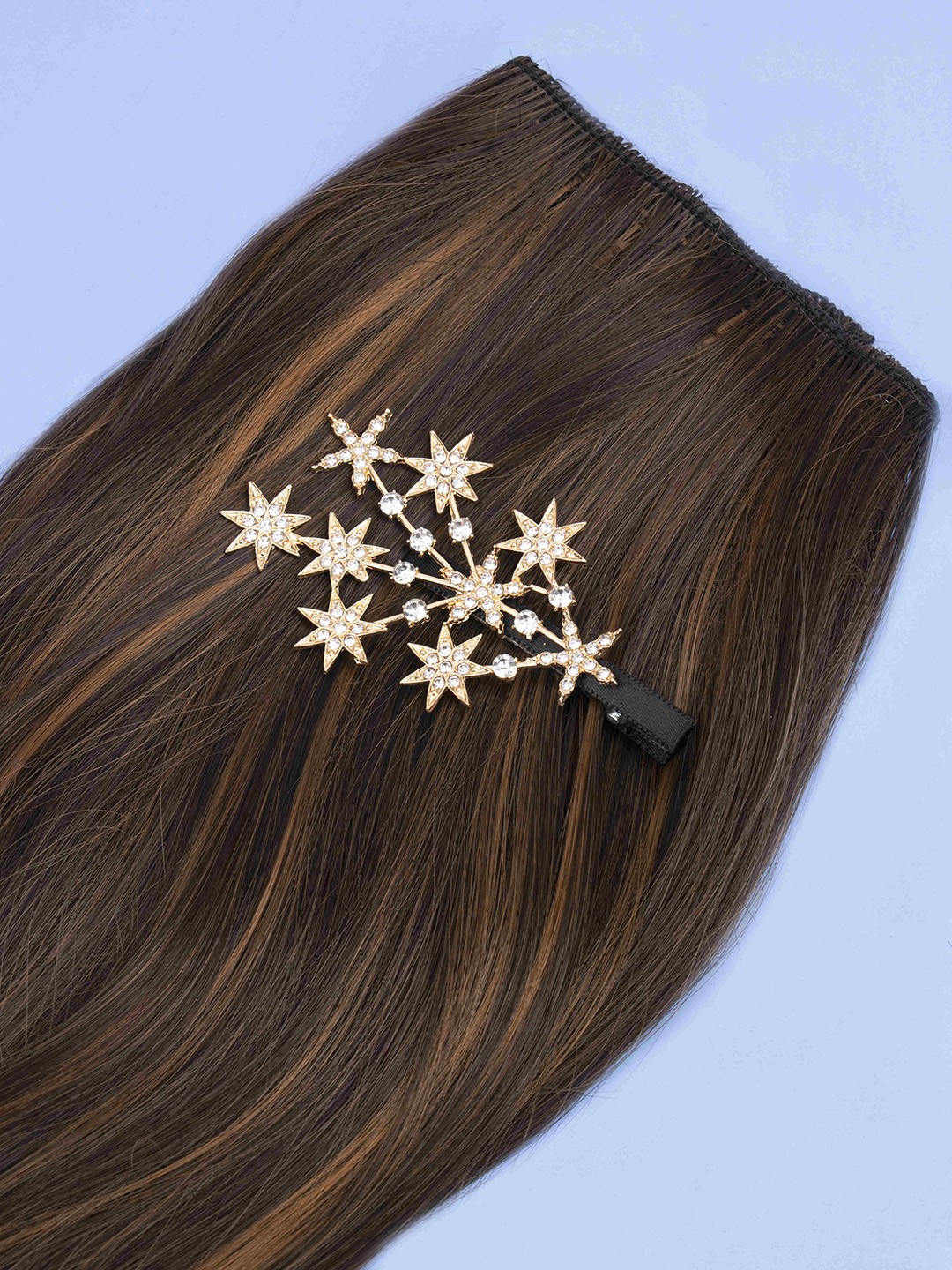 

Arendelle Women Gold-Toned Embellished Alligator Hair Clip