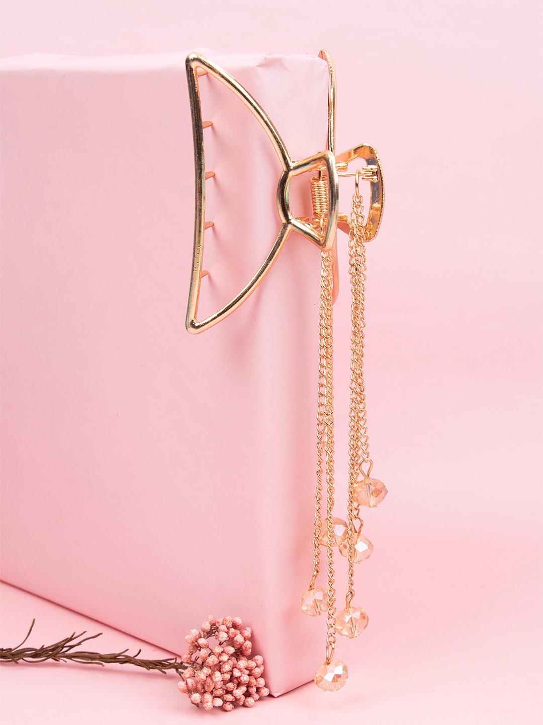 

Arendelle Women Gold-Toned Embellished Claw Clip