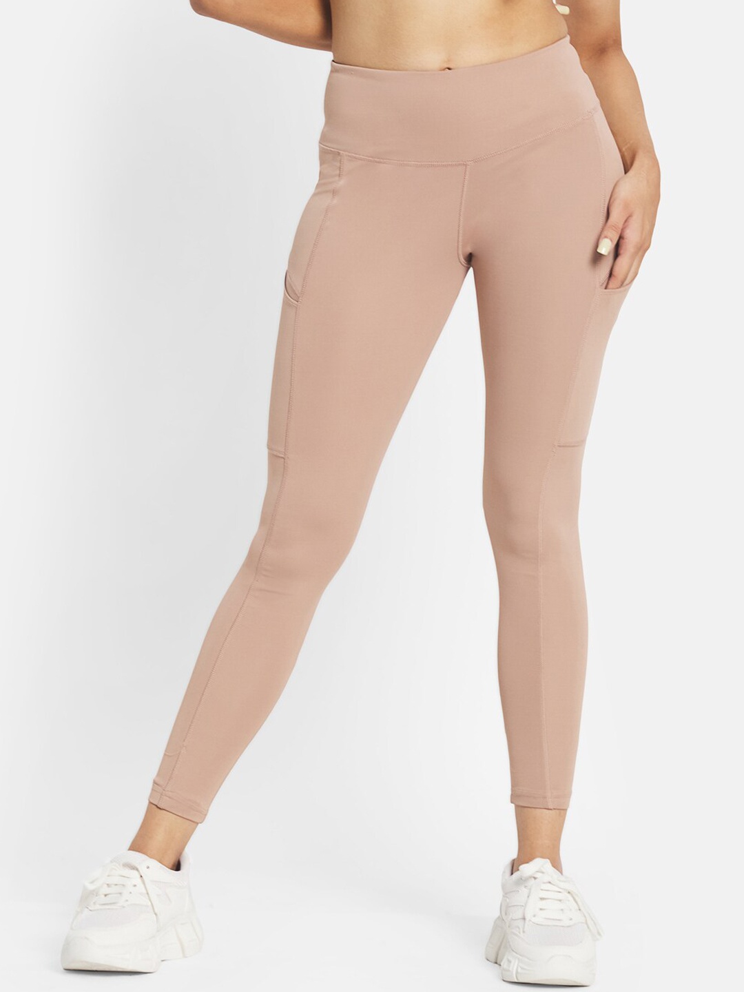 

KICA Women Beige Solid Rapid Dry Tights