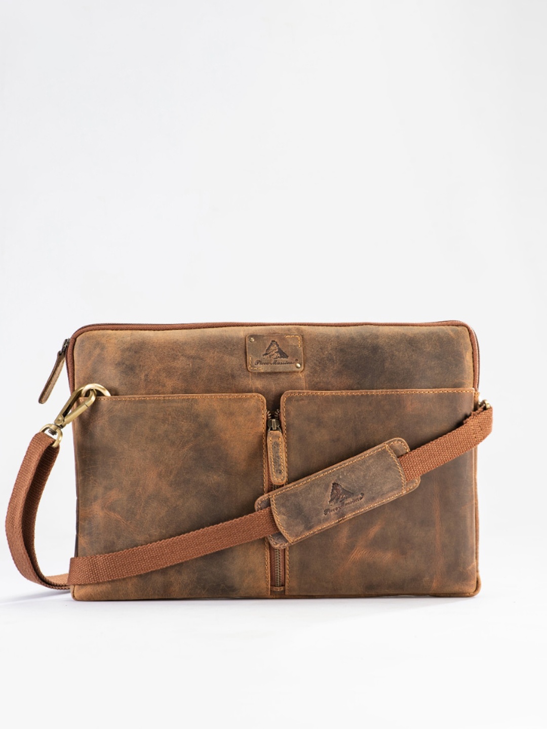 

Picco Massimo Tan Brown Self Design Leather Tablet Sleeve