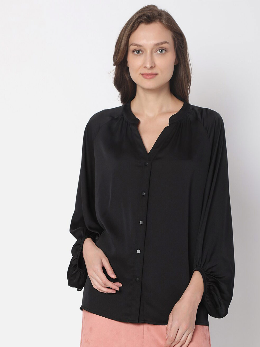 

Vero Moda Women Black Shirt Style Top
