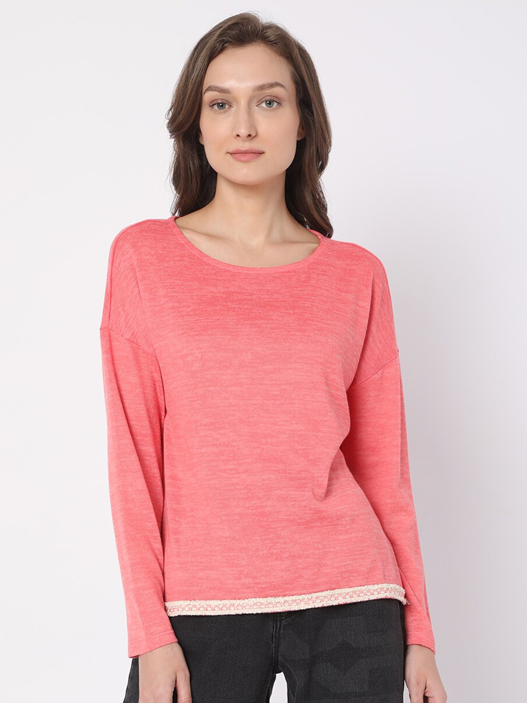 

Vero Moda Pink Solid Regular Top