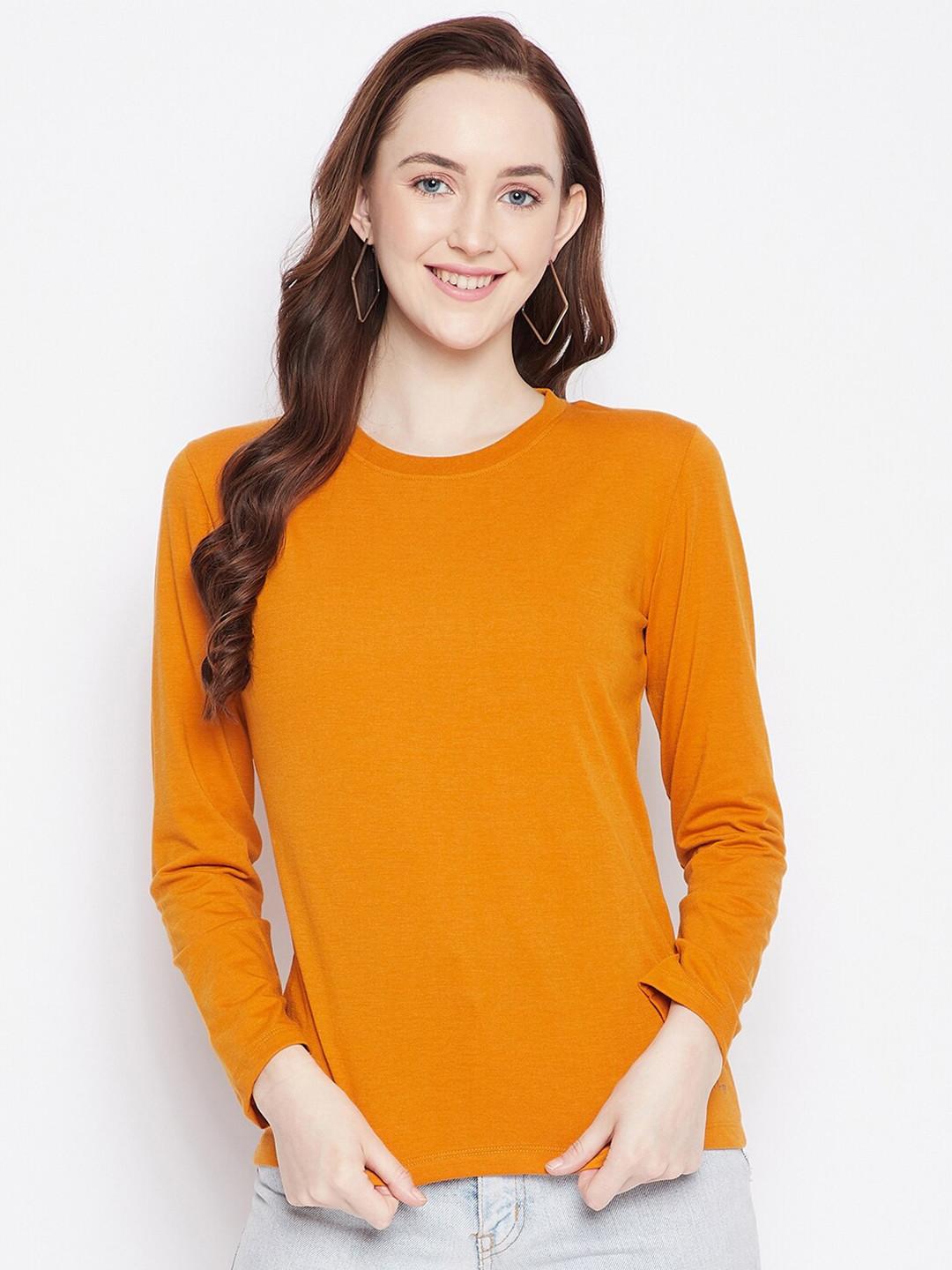 

Plagg Women Orange Cotton T-shirt